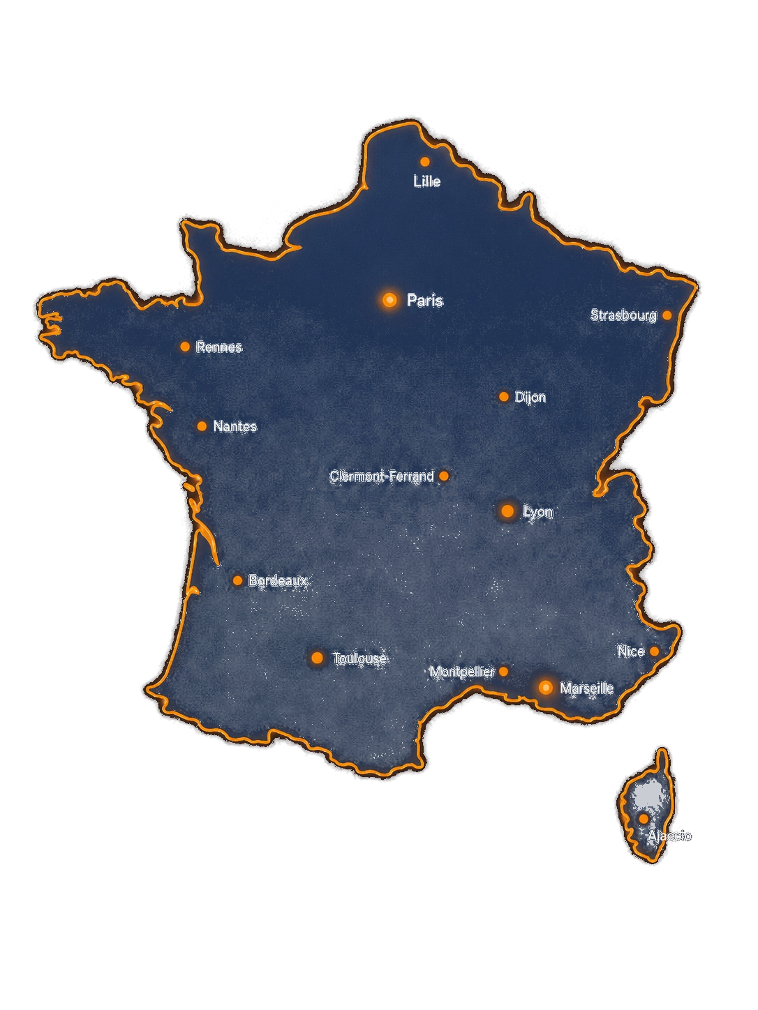 Carte de France - Réseau national