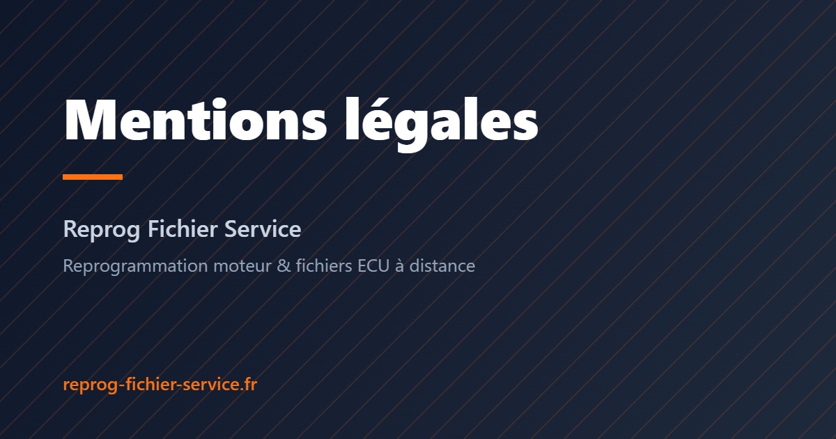 Mentions légales du site Reprog Fichier Service